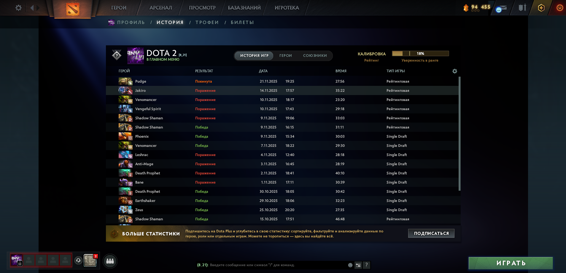 Dota 2 Account  MMR